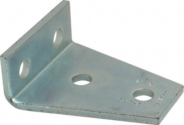 Cooper B-Line - Zinc Plated Carbon Steel 4 Hole Gusseted Strut Shelf Bracket - 1/2" Bolt, 4 Holes, Used with Cooper B Line Channel & Strut (All Sizes Except B62 & B72) - Makers Industrial Supply