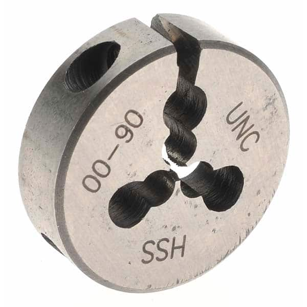 Gyros Precision Tools - #00-90 UNS High Speed Steel Round Adjustable Die - Makers Industrial Supply