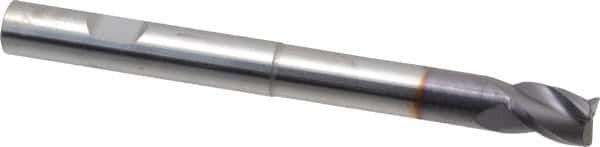 Niagara Cutter - 3/8", 3 Flute, Single End, Solid Carbide, 0.02" Corner Radius End Mill - 4" OAL, 35° Helix, Right Hand Flute, 1/2" LOC, Right Hand Cut, 2-1/8" Extended Reach - Makers Industrial Supply