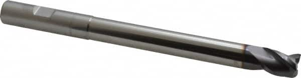 Niagara Cutter - 1/2", 3 Flute, Single End, Solid Carbide, 0.03" Corner Radius End Mill - 6" OAL, 35° Helix, Right Hand Flute, 5/8" LOC, Right Hand Cut, 4-1/8" Extended Reach - Makers Industrial Supply