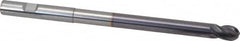 Niagara Cutter - 3/8" Diam, 1/2" LOC, 4 Flute Solid Carbide Ball End Mill - TiAlN Finish, Single End, 6" OAL, 3/8" Shank Diam, Spiral Flute - Makers Industrial Supply