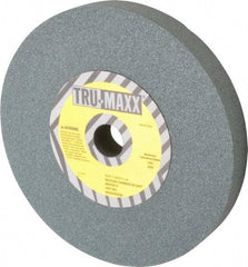 Tru-Maxx - 80 Grit Silicon Carbide Bench & Pedestal Grinding Wheel - 10" Diam x 1-1/4" Hole x 1-1/4" Thick, 3250 Max RPM, K Hardness, Medium Grade , Vitrified Bond - Makers Industrial Supply