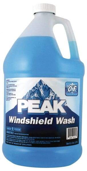 Peak - Water-Based Solution Windshield Washer Fluid - 1 Gal Bottle, 0°  Freezing Point - Makers Industrial Supply