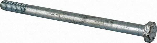 Value Collection - M12x1.75mm Metric Coarse, 180mm Length Under Head Hex Head Cap Screw - Partially Threaded, Grade 8.8 Steel, Zinc-Plated Finish, 19mm Hex - Makers Industrial Supply