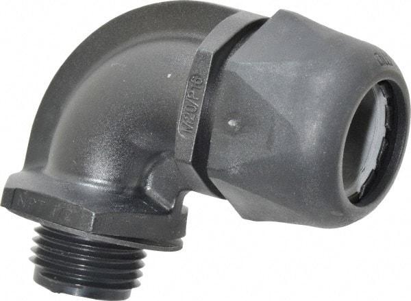 Murrplastik - 1/2" Trade, Nylon Compression Angled Liquidtight Conduit Connector - Noninsulated - Makers Industrial Supply