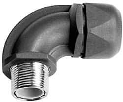 Murrplastik - 3/8" Trade, Nylon Compression Angled Liquidtight Conduit Connector - Noninsulated - Makers Industrial Supply