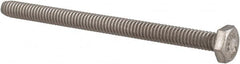 Value Collection - 1/4-20 UNC, 3-1/2" Length Under Head Hex Head Cap Screw - Fully Threaded, Grade 316 Stainless Steel, Uncoated, 7/16" Hex - Makers Industrial Supply