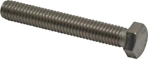 Value Collection - 3/8-16 UNC, 2-1/2" Length Under Head Hex Head Cap Screw - Fully Threaded, Grade 316 Stainless Steel, Uncoated, 9/16" Hex - Makers Industrial Supply