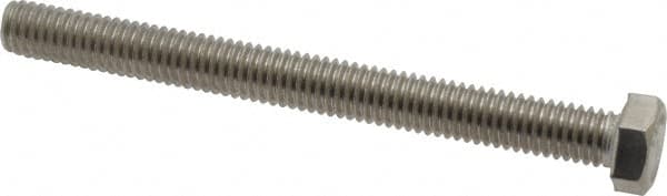 Value Collection - 3/8-16 UNC, 4" Length Under Head Hex Head Cap Screw - Fully Threaded, Grade 316 Stainless Steel, Uncoated, 9/16" Hex - Makers Industrial Supply