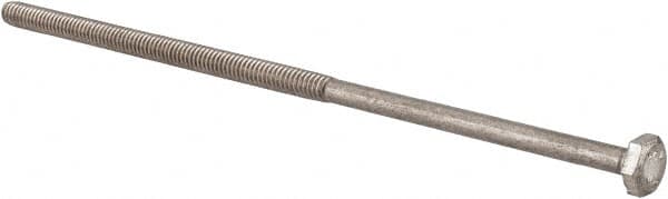 Value Collection - 1/4-20 UNC, 7" Length Under Head Hex Head Cap Screw - Partially Threaded, Grade 18-8 Stainless Steel, Uncoated, 7/16" Hex - Makers Industrial Supply