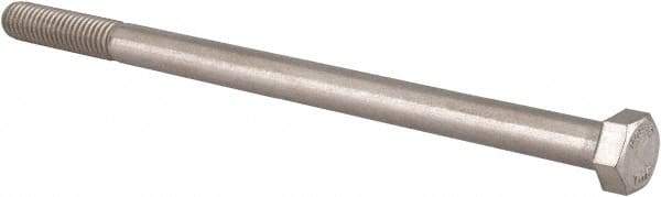 Value Collection - 3/8-16 UNC, 6-1/2" Length Under Head Hex Head Cap Screw - Partially Threaded, Grade 18-8 Stainless Steel, Uncoated, 9/16" Hex - Makers Industrial Supply