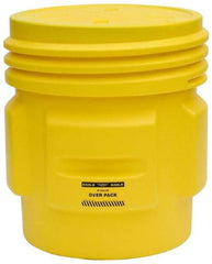 Eagle - 65 Gallon Closure Capacity, Screw On Closure, Yellow Overpack - 30 Gallon Container, Polyethylene, 660 Lb. Capacity, UN 1H2/X300/S Listing - Makers Industrial Supply