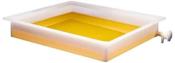 Bel-Art - 25-1/2" Long x 21-1/2" Wide x 4" Deep Tray with Faucet Tray - Polyethylene - Makers Industrial Supply