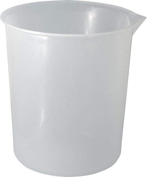 Bel-Art - 2,000 ml Polypropylene Graduated Beaker - 500 ml Graduation, 6-15/32" Diam x 7-1/4" High - Makers Industrial Supply