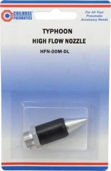 Coilhose Pneumatics - Blow Gun Safety High Flow Nozzle - 1/2-27 UNS, 2" Long, Aluminum - Makers Industrial Supply