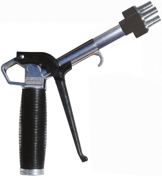 Coilhose Pneumatics - 150 Max psi High Flow Multi-Jet Nozzle Pistol Grip Blow Gun - 3/8 NPT, 2" Tube Length, Aluminum - Makers Industrial Supply