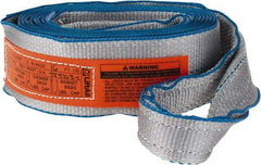 Lift-All - 16' Long x 3" Wide, 4,800 Lb Vertical Capacity, 1 Ply, Polyester Web Sling - 3,800 Lb Choker Capacity, Silver (Color) - Makers Industrial Supply