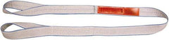 Lift-All - 12' Long x 4" Wide, 6,400 Lb Vertical Capacity, 1 Ply, Polyester Web Sling - 5,000 Lb Choker Capacity, Silver (Color) - Makers Industrial Supply