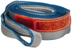 Lift-All - 14' Long x 3" Wide, 4,800 Lb Vertical Capacity, 1 Ply, Polyester Web Sling - 3,800 Lb Choker Capacity, Silver (Color) - Makers Industrial Supply