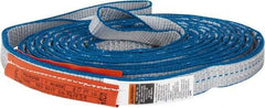 Lift-All - 20' Long x 1" Wide, 3,200 Lb Vertical Capacity, 2 Ply, Polyester Web Sling - 2,500 Lb Choker Capacity, Silver (Color) - Makers Industrial Supply