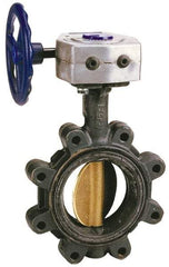 NIBCO - 3" Pipe, Lug Butterfly Valve - Gear Handle, Ductile Iron Body, EPDM Seat, 200 WOG, Aluminum Bronze Disc, Stainless Steel Stem - Makers Industrial Supply