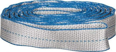 Lift-All - 12' Long x 2" Wide, 6,400 Lb Vertical Capacity, 2 Ply, Polyester Web Sling - 5,000 Lb Choker Capacity, Silver (Color) - Makers Industrial Supply