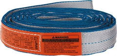 Lift-All - 14' Long x 2" Wide, 6,400 Lb Vertical Capacity, 2 Ply, Polyester Web Sling - 5,000 Lb Choker Capacity, Silver (Color) - Makers Industrial Supply