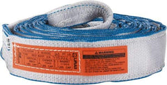 Lift-All - 20' Long x 3" Wide, 8,600 Lb Vertical Capacity, 2 Ply, Polyester Web Sling - 6,900 Lb Choker Capacity, Silver (Color) - Makers Industrial Supply