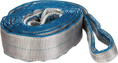 Lift-All - 14' Long x 3" Wide, 8,600 Lb Vertical Capacity, 2 Ply, Polyester Web Sling - 6,900 Lb Choker Capacity, Silver (Color) - Makers Industrial Supply