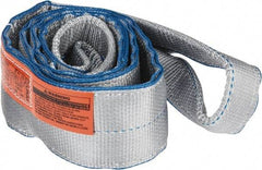 Lift-All - 8' Long x 4" Wide, 11,500 Lb Vertical Capacity, 2 Ply, Polyester Web Sling - 9,200 Lb Choker Capacity, Silver (Color) - Makers Industrial Supply