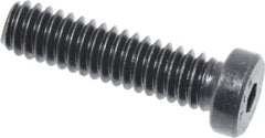 Value Collection - 1/4-20 UNC Hex Socket Drive, Low Socket Cap Screw - Alloy Steel, Black Oxide Finish, Fully Threaded, 1" Length Under Head - Makers Industrial Supply