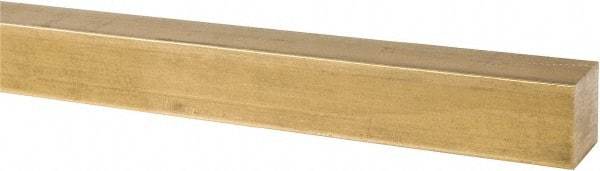 Value Collection - 1 Inch Square x 36 Inch Long, Brass Square Bar - Alloy 360 - Makers Industrial Supply