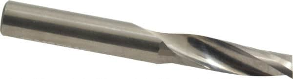 Onsrud - 3/8" Cutting Diam x 1-1/8" Length of Cut, 1 Flute, Upcut Spiral Router Bit - Uncoated, Right Hand Cut, Solid Carbide, 3" OAL x 3/8" Shank Diam, Single Edge, 21° Helix Angle - Makers Industrial Supply