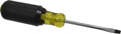 Proto - 3/16" Blade Width, 6-3/4" OAL Standard Slotted Screwdriver - 3-3/4" Blade Length, Round Shank, Acetate with Rubber Grip Handle - Makers Industrial Supply