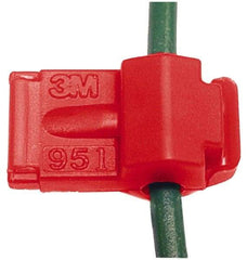 3M - 22 to 18 AWG, Nylon, Fully Insulated, Female Wire Disconnect - 1/4 Inch Wide Tab, Red, CSA Certified, CSA LR32411, UL File E70512, UL Listed - Makers Industrial Supply