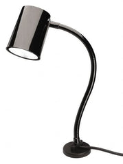 Made in USA - 24 Inch, Gooseneck, Magnetic Mounted, Compact Fluorescent, Black, General Purpose Task Light - 23 Watt, 120 Volt, Nonmagnifying - Makers Industrial Supply