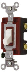 Hubbell Wiring Device-Kellems - 2 Pole, 120 to 277 VAC, 20 Amp, Industrial Grade, Toggle, Wall and Dimmer Light Switch - 1-5/16 Inch Wide x 4-1/16 Inch High - Makers Industrial Supply