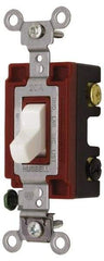 Hubbell Wiring Device-Kellems - 4 Pole, 120 to 277 VAC, 20 Amp, Industrial Grade, Toggle, Wall and Dimmer Light Switch - 1-5/16 Inch Wide x 4-1/16 Inch High - Makers Industrial Supply