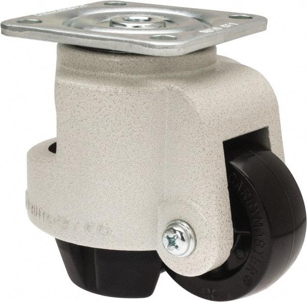 Sunnex - 1-1/4" Wide, Nylon Swivel Caster - 1,000 Lb Capacity, Top Plate Mount, 3.74" x 3.74" Plate, Ball Bearing - Makers Industrial Supply