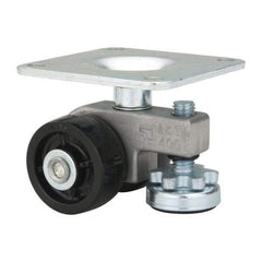 Sunnex - 13/16" Wide, Nylon Swivel Caster - 400 Lb Capacity, Top Plate Mount, 3.54" x 3.54" Plate, Ball Bearing - Makers Industrial Supply