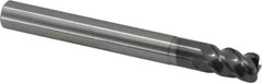 OSG - 12mm, 4 Flute, Single End, Solid Carbide, 2mm Corner Radius End Mill - 110mm OAL, 45° Helix, Right Hand Flute, 18mm LOC, Right Hand Cut, 36mm Extended Reach - Makers Industrial Supply