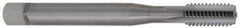 OSG - M10x1.50 Metric Coarse 6H 4 Flute Bright Finish Solid Carbide Straight Flute Machine Tap - Plug, Right Hand Thread, 2-15/16" OAL, 1-1/4" Thread Length, D6 Limit, Oversize - Exact Industrial Supply