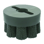 6" Diameter - Maximum Density Shell-Mill Holder Crimped Rectangular Filament Disc Brush - 80 Grit - Makers Industrial Supply