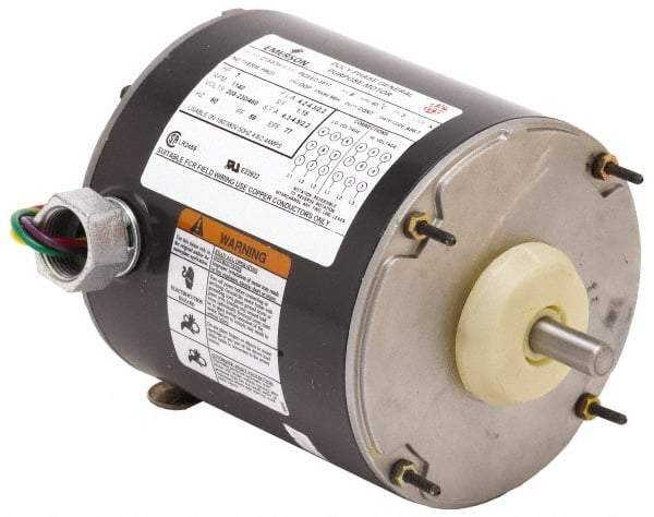 US Motors - 1/2 hp, TEAO Enclosure, Manual Thermal Protection, 1,725 RPM, 115/230 Volt, 60 Hz, Industrial Electric AC/DC Motor - Size 48 Frame, Band Mount, 1 Speed, Ball Bearings, 5.0/2.5 Full Load Amps, B Class Insulation, CW Drive End Rev - Makers Industrial Supply