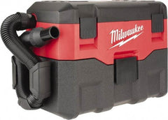 Milwaukee Tool - 2 Gal Plastic Tank, Battery Powered Portable Wet/Dry Vacuum - 18 Volt, 6' Hose Fitting, Cordless, Cleanstream Washable Wet/Dry, Accessories Included - Makers Industrial Supply