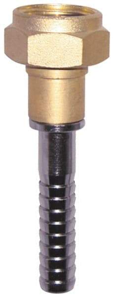 SuperKlean - 3/4 FGHT x 1/2" Hose Barb, FGHT x Hose Barb Swivel - Brass & Stainless Steel - Makers Industrial Supply