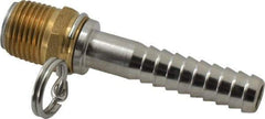 SuperKlean - 1/2 NPT x 1/2" Hose Barb, Swivel Hose Adapter - Brass & Stainless Steel - Makers Industrial Supply