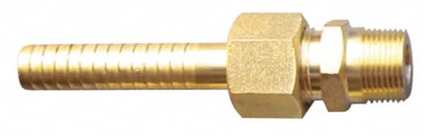 SuperKlean - NPT x 5/8" Hose Barb, 3 Piece Mixer Adapter - Brass - Makers Industrial Supply