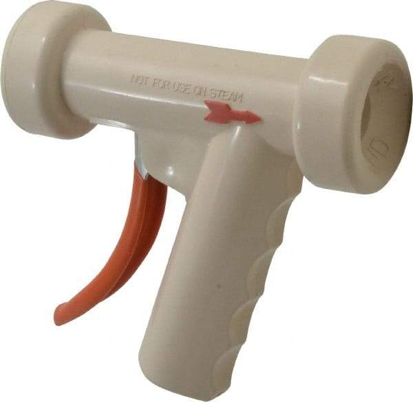 SuperKlean - Insulated, Aluminum Pistol Grip Spray Nozzle for 1/2" Pipe - White, 1/2 NPT - Makers Industrial Supply