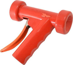 SuperKlean - Insulated, Brass Pistol Grip Spray Nozzle for 1/2" Pipe - Red, 1/2 NPT - Makers Industrial Supply